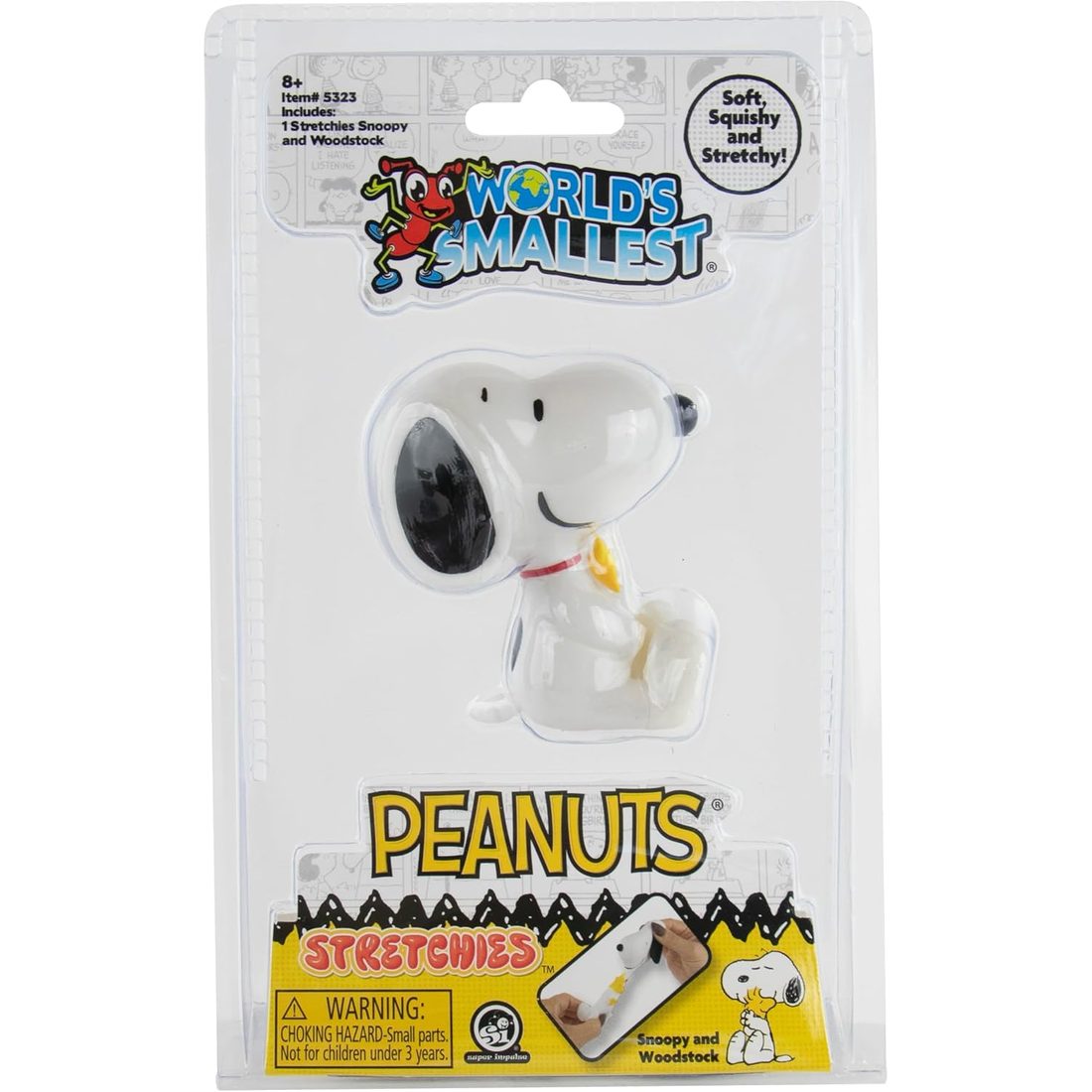 World's Smallest Peanuts Snoopy Hugging Woodstock Squishy, view 4